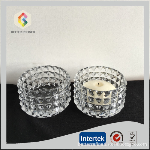 New developed crystal glass candle container